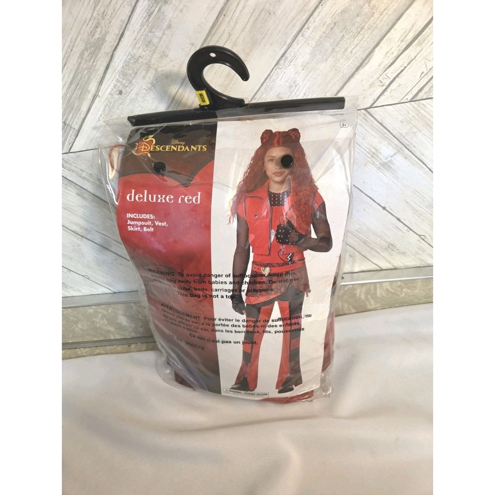 Spirit Halloween Descendants Kids Red Deluxe Jumpsuit Costume Size Medium 8-10